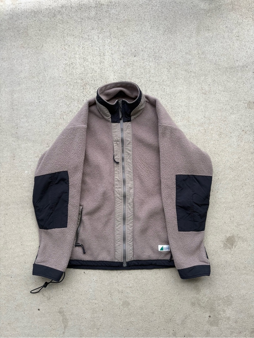 Vintage 90s Mountain Equipment Coop Sherpa Fleece Jacket Brown Mens Large 23x29